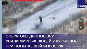Операторы дронов ВСУ убили мирных людей у Купянска при попытке выйти к ВС РФ