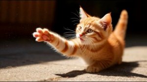 Котенок Рыжик познает мир