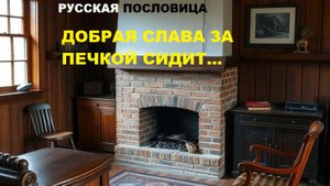 Русская пословица. ДОБРАЯ СЛАВА ЗА ПЕЧКОЙ СИДИТ...