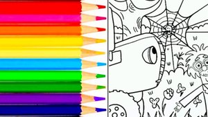 Синий трактор раскраска | Видео для детей | Ютюбик kids