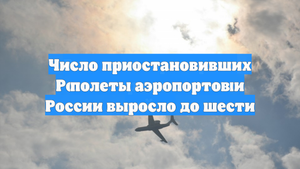 Число приостановивших полеты аэропортов России выросло до шести
