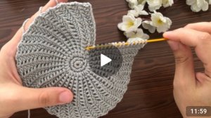 Круглый мотив крючком #всевжизнисвязано #вязаниекрючком