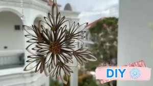 Снежинка  ❄️ из втулки от туалетной бумаги 🧻🧻🧻