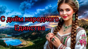 Поздравление С ДНЁМ НАРОДНОГО ЕДИНСТВА В РОССИИ 4 НОЯБРЯ Музыкальная открытка