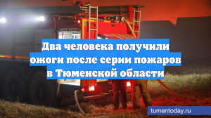 Два человека получили ожоги после серии пожаров в Тюменской области