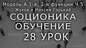 28 Соционика - обучающий курс.Занятие 28 Модель А 1-я, 2-я функция. Часть 5. Жуков и Максим