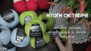 ИТОГИ ОКТЯБРЯ // готовые работы, продвижения процессов и планы на вязание, покупки