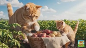 МУЛЬТИКИ ДЛЯ ДЕТЕЙ, семья котят работают в огороде #ПушистоеЧудо #Подпишись