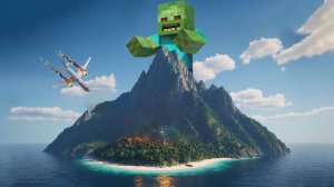 КРУШЕНИЕ САМОЛЁТА НА ОСТРОВ ЗОМБИ В МАЙНКРАФТ MrLaiver MINECRAFT