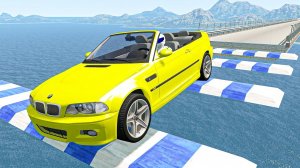 100 лежачих полицейских на скорости 240+ км/час Колëса вдребезги! тачка в хлам BeamNG аварии