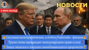 Новости ⚡ Катастрофическая ситуация. Активное наступление. Позор Германии. Коварная игра Трампа.