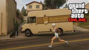 Кто быстрей машина почты или бег в GTA Online