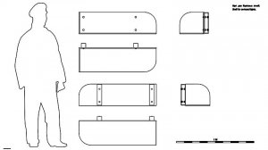 Щит для бортовых огней. Чертёж. Shelf for on-board lights. Drawings.