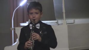 2025. Концерт. Кларнет. Артемий 10.2025 .  "Во саду ли, в огороде".  Моцарт. Аллегретто.