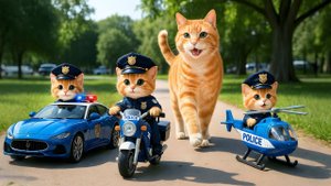 Мультики для детей, котик стал полицейским, мультфильм детям/ мультик