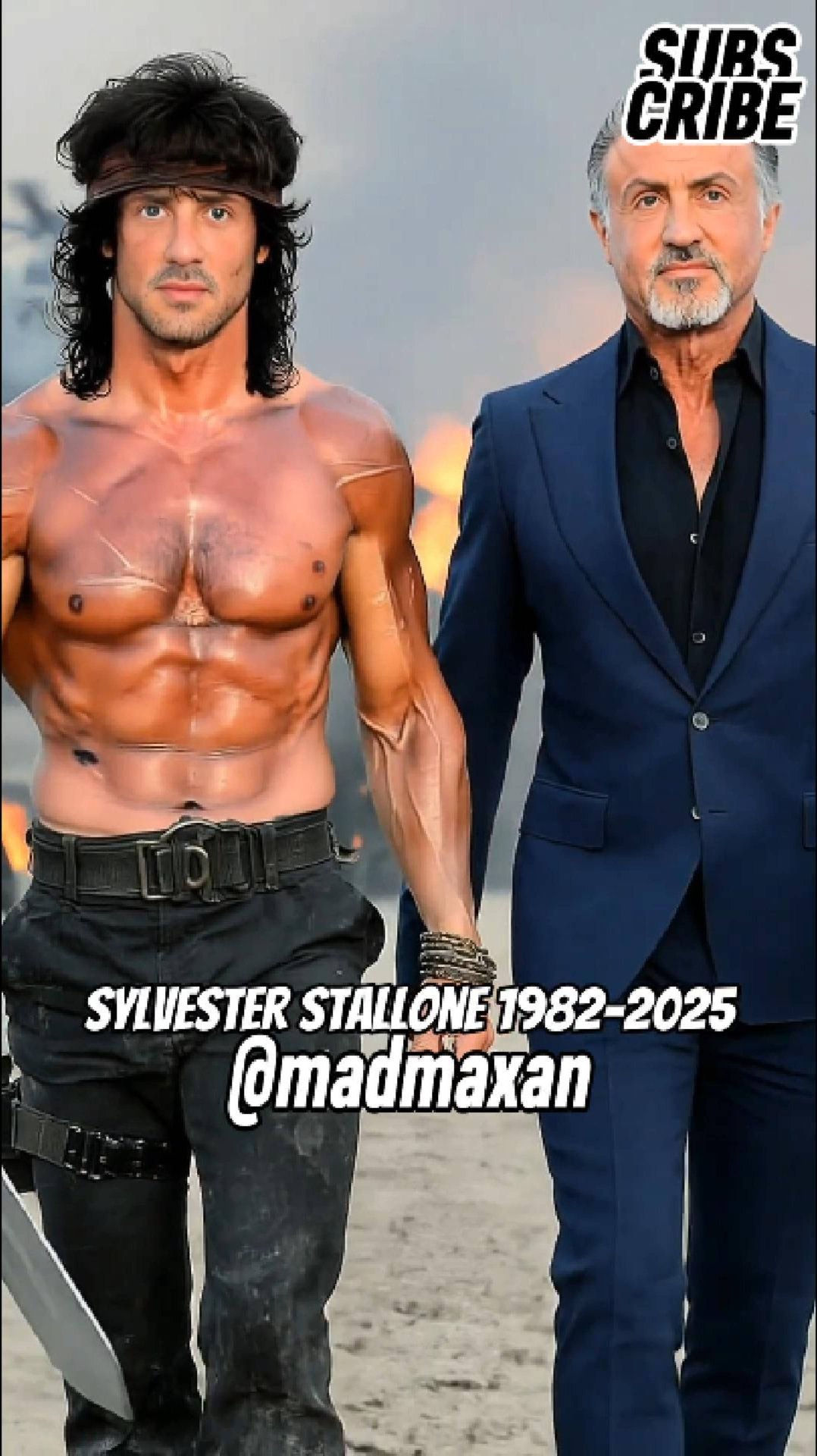 💬 Кто победит — молодой Рэмбо или версия 2025 года с седыми висками и стальным взглядом?