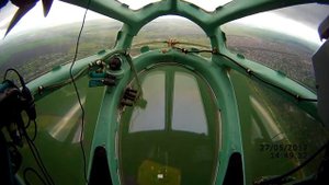 Тамбов Взлет из штурманской кабины Ту-134