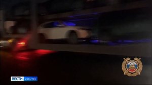 На 1581 километре федеральной трассы Р-255 «Сибирь» в Куйтунском районе у деревни Листвянка снято ог