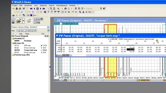 руководство winols, часть 4. Как найти карту крутящего момента в файле EDC15 TDI tuning EGR off