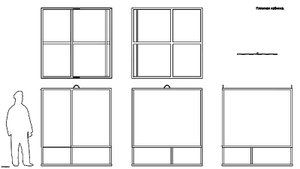 Пляжная кабинка. Чертёж. Beach locker room A. Drawings.