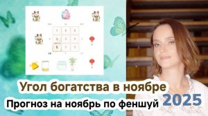 Угол богатства в ноябре. Прогноз по феншуй на месяц Огненной Свиньи с 7.11.25. по 6.12.25.