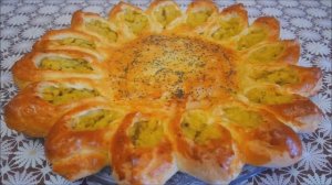 Пирог ПОДСОЛНУХ на КАРТОФЕЛЬНОМ ОТВАРЕ Пирог рецепт