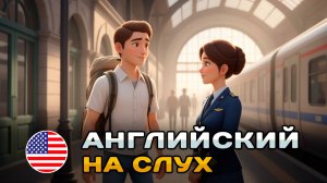 ПРОСТОЙ диалог на слух (A1): В поезде | Английский на слух 🎧