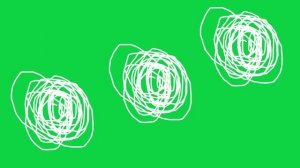 Tangled Ball Drawing on Green Screen, Chroma Key – Horizontal Footage 3 in 1 free video