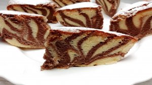 Вкуснейший БИСКВИТ«ЗЕБРА»ПИРОГ ЗЕБРА ИЗ ЯПОНСКОГО БИСКВИТНОГО ТЕСТА/ОЧЕНЬ ВКУСНО!Просто Тает во Рту