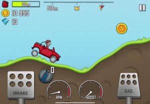 Hill Climb - самая первая машина с самой слабой прокачкой