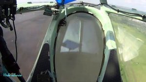 Тамбов Контрольный пролет вид из штурманской кабины Ту-134 .