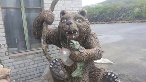 скульптуры  из  бетона  для  парка  в  Мурманске..