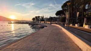 🌅 Закатная прогулка по Тивату: Роскошная марина и живой променад Черногории