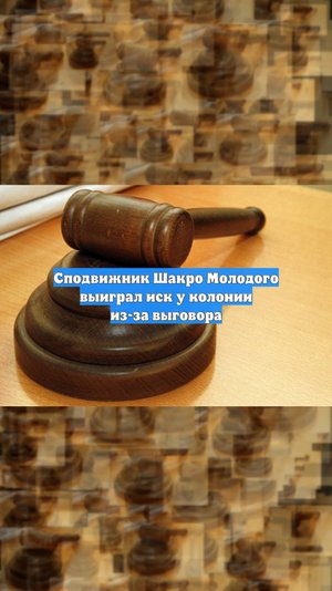 Сподвижник Шакро Молодого выиграл иск у колонии из-за выговора