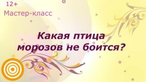 Мастер-класс "Какая птица морозов не боится? Синичка"