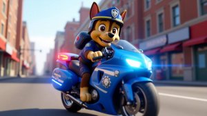 Щенячий патруль, Скай, Маршал, Эверест, Гончик, Крепышь и Зума стали полицейскими на мотоциклах