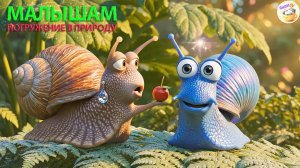 Мультфильм малышам: "Улитки на пруду"