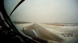 Посадка в Нижнем Новгороде из кабины пилота Ту-134 .