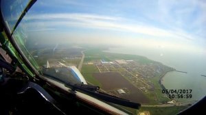 Посадка в Краснодаре из кабины пилота Ту-134 УБЛ [.