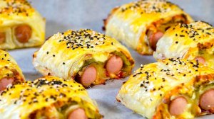 Хрустит и тает во рту! Вкусный рецепт из слоеного теста!