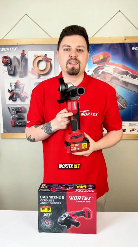 Аккумуляторная ушм WORTEX CAG 1812-2 E смотреть онлайн