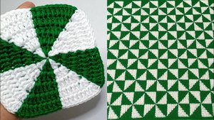 ПОСМОТРИТЕ НА ЭТУ КРАСОТУ! Необычный бабушкин квадрат крючком. Вязание крючком.