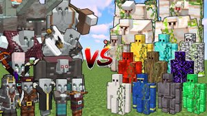 БИТВА ОГРОМНЫХ ГОЛЕМОВ В МАЙНКРАФТЕ