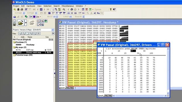 Руководство по WinOLS, часть 3. Как найти карту желаний водителя в файле EDC15
