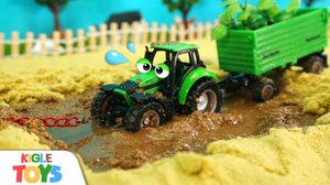 Мультик Тяжелый трактор упал в грязевую лужу!