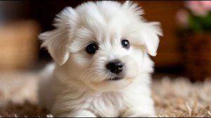 Милый щенок по кличке Снежок