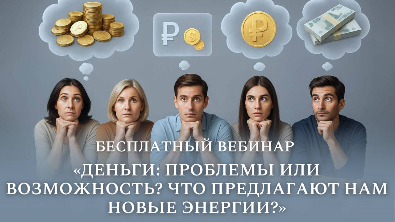 Бесплатный вебинар «Деньги проблемы или возможность Что предлагают нам новые энергии»