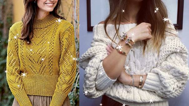 Женские модели спицами для вдохновения с описание - Свитер, пуловер, джемпер смотреть онлайн