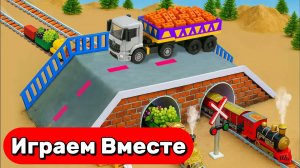 МУЛЬТИКИ ПРО МАШИНКИ И СТРОЙКУ ДЛЯ ДЕТЕЙ 🚚 ИГРАЕМ ВМЕСТЕ В ИГРУШЕЧНЫЕ ГРУЗОВИКИ И СТРОИМ МОСТ