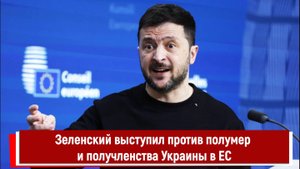 Зеленский выступил против полумер и получленства Украины в ЕС
